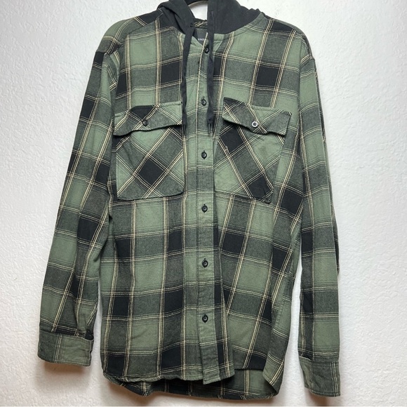 Upcycled Guns N' Roses Sweet Child of God Long Sleeve Hooded Flannel - Picture 6 of 6